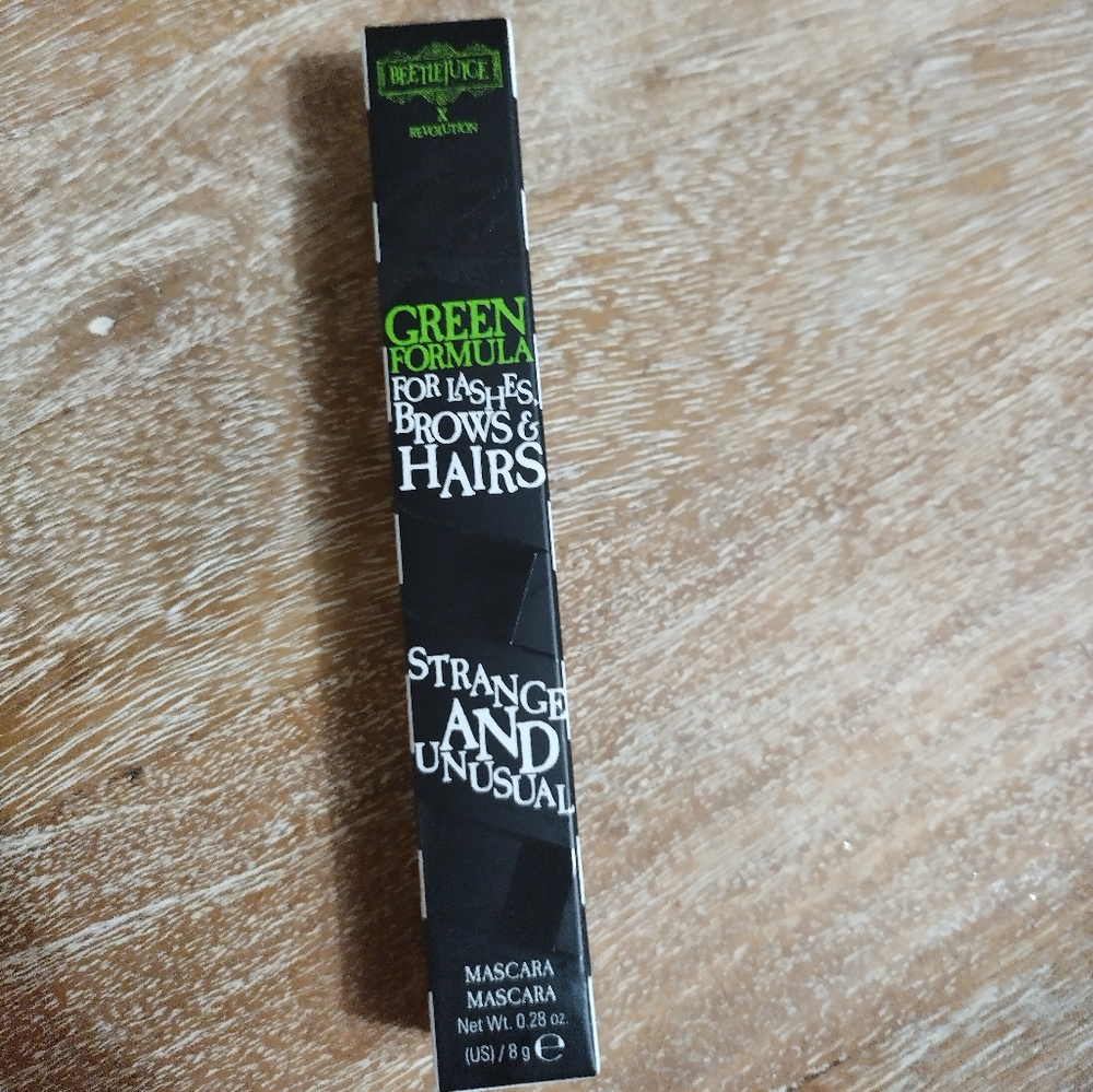 Beetlejuice GREEN Mascara Makeup Lashes Brows & Hairs X Revolution NEW